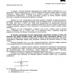 Informacja dotycząca wywozu śmieci na terenie osiedla