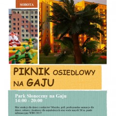 Zapraszamy na Piknik osiedlowy na Gaju!