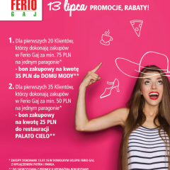 Wakacyjne akcje i promocje w Centrum Handlowym Ferio Gaj