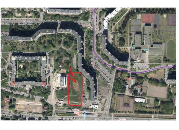 Ochrona przestrzeni pomiędzy blokami przy       ul. Orzechowej, a ul. Działkową.